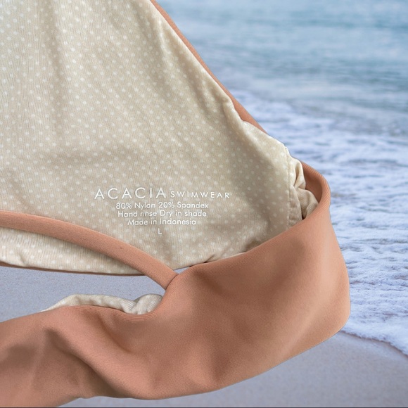 ACACIA Swimwear Pupukea Top in Topless/Storm colorway ~ NWOT ~ SIZE L - Picture 3 of 5